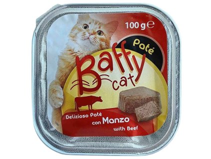Baffy Cat jemná paštéta pre mačky s hovädzou príchuťou 100g