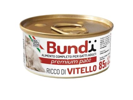 Bundy prémiová paštéta pre mačky s vysokým obsahom teľacieho mäsa 85g