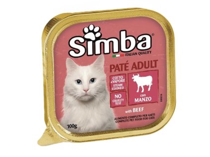 Simba jemná paštéta pre mačky s hovädzou príchuťou 100g
