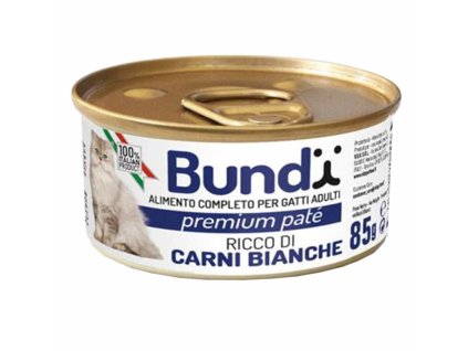 Bundy prémiová paštéta pre mačky z jemných bielych druhov mäsa 85g