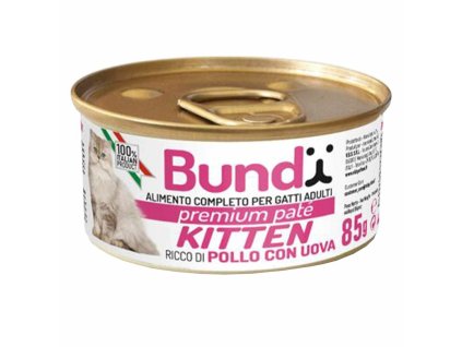 Bundy prémiová paštéta pre mačky s kombinácko kuracieho mäsa a vajec 85g
