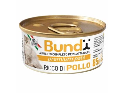 Bundy prémiová paštéta pre mačky s vysokým obsahom kuracieho mäsa 85g