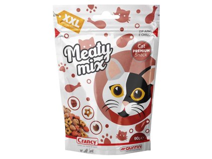 Crancy chrumkavý mäsový snack pre mačky s mixom chutných druhov mäsa 90g