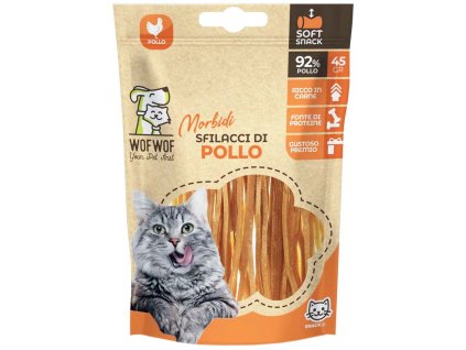 Pets & Hugs mäkké vláknité maškrty pre mačky z chutného kuracieho mäsa 45g
