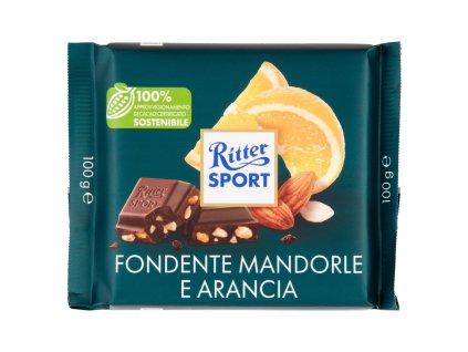 Ritter čokoláda s mandľami a pomarančom 100g