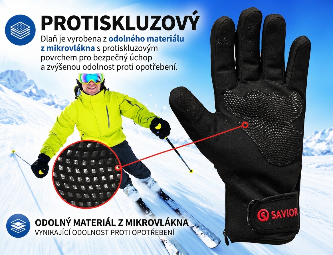 SAVIOR fűthető kesztyű – aktív fűtés