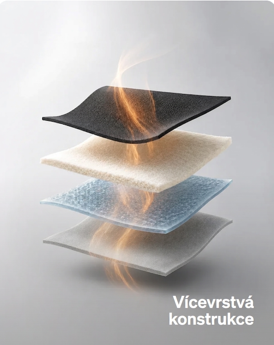 Vyhřívané palčáky SAVIOR 2.0 – vícevrstvá zateplená konstrukce