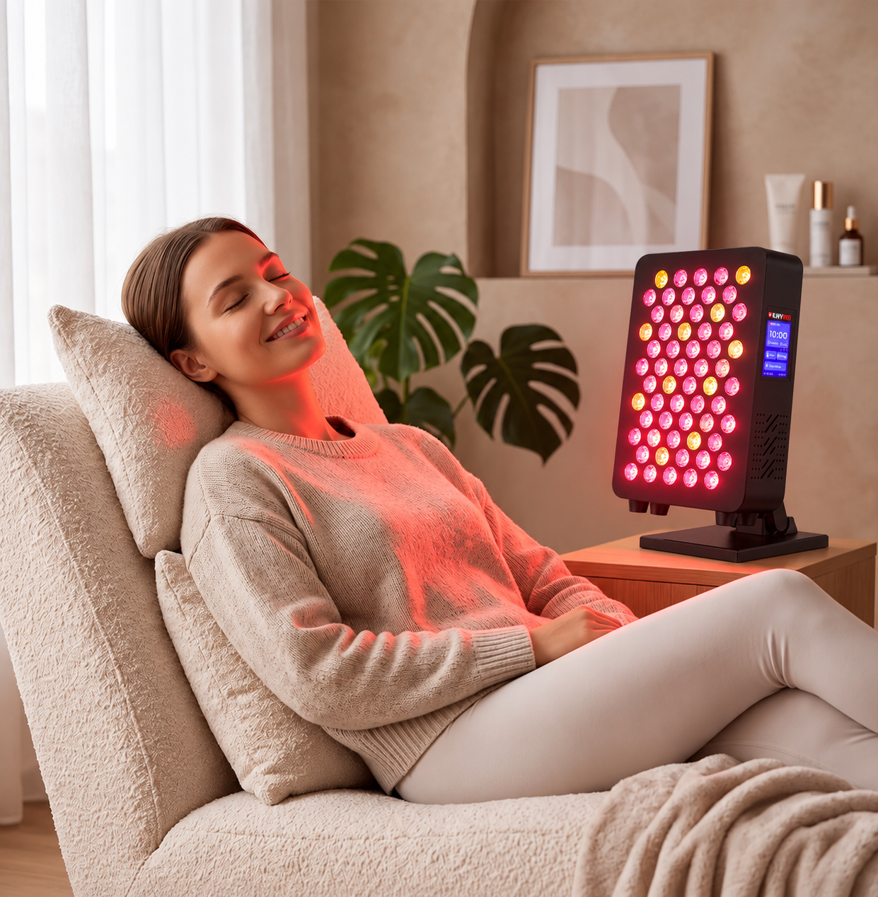 Domáca terapia červeným a infračerveným svetlom s ILWYRED TherapyPanel 60