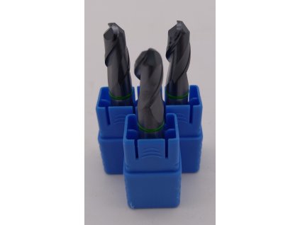 Ball Nose End Mills for Steel 2 Flutes TGH-G-K2-HRC50-R1.5-4D-6C-50L-Black