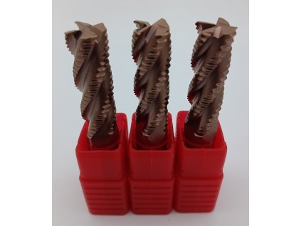 Roughing End Mills for Steel 4 Flutes TGR-N-K4-HRC55-Ø12-12D-30C-75L-Bronze