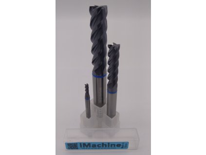 Face End Mills for Steel 4 Flutes - Fekete TGB-S-K4-HRC58-Ø1-4D-3C-50L-Black