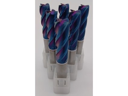 4 élű sarkos szármaró (Kemény fémhez) TGA-S-K4-HRC70-Ø6-6D-15C-50L-BLUE