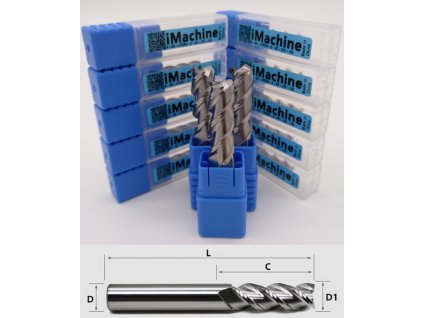 Face End Mills for ALU 3 Flutes HRC50 Ø1.5-4D-4C-50L