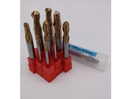 Ball Nose End Mills for Steel 2 Flutes HRC55 R6-12D-24C-75L