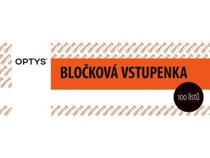 Bločková vstupenka, 14 × 5 cm, 100 listů (4 barvy)  Katalogové číslo: 110049  EAN: 8590384126707