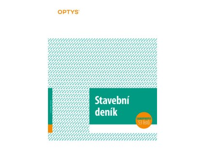 Stavební deník, A4, 53 listů, číslovaný, Samopropis  Katalogové číslo: 110023       EAN: 8590384126806