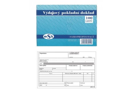 110027 MSK Výdajový doklad, A6, 100 listů, Samopropis