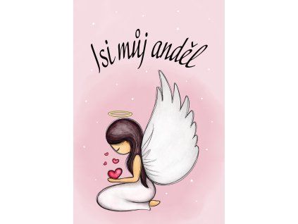 Holčička srdíčko Kreslicí plátno 01