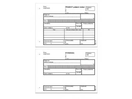 110030 MSK Příjmový doklad, A6, 2×50 listů, číslovaný, Samopropis
