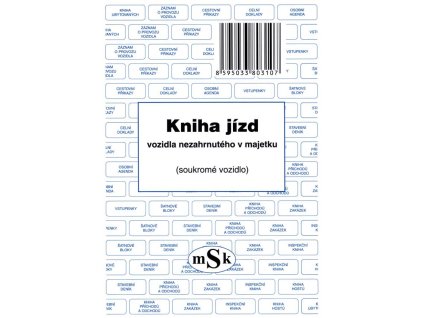 Kniha jízd soukromého vozidla, A5, 20 listů  Katalogové číslo: 110038   EAN: 8595033803107