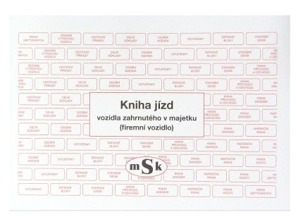 110039 MSK Kniha jízd firemního vozidla, A5, 20 listů