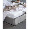 lozko tapicerowane simple 160x200 cm z pojemnikiem welurowe szare (3)