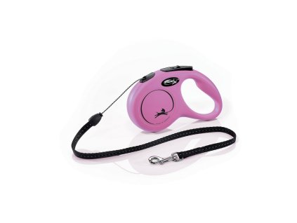 flexi New Classic S lanko 5m/12kg růžová