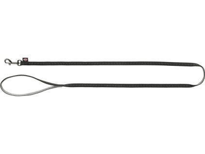 Vodítko SOFTLINE ELEGANCE, M-L: 1,00m/ 20mm, černá/grafit