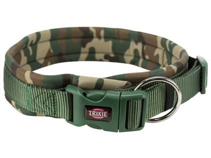 Obojek PREMIUM, polstrovaný neoprenem, L-XL maskáč