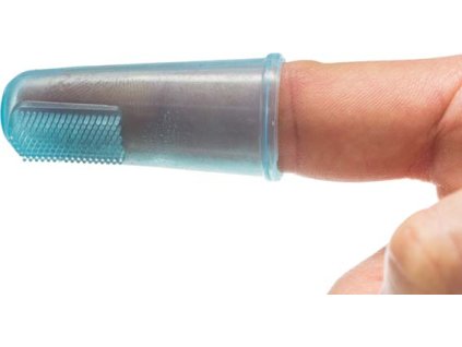 Sada silikonových zubních kartáčků na prst, 6cm, 2ks