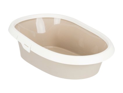 WC pro kočku PAULO II. s okrajem 39x17x58 cm béžovo/krémové