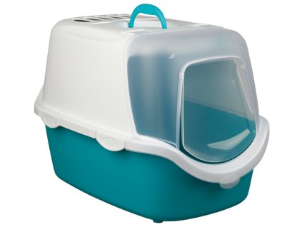 WC VICO kryté s dvířky a filtrem, EASY CLEAN 56x40x40cm, - tyrkysovo/bílé