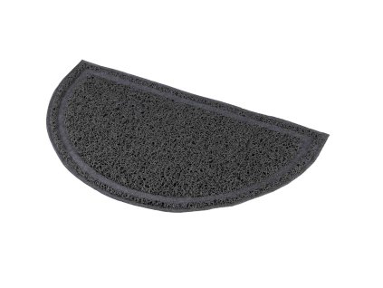 Půlkruhová PVC předložka šedá k WC 41 x 25 cm
