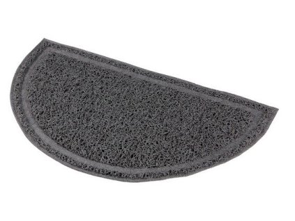 Půlkruhová PVC předložka šedá k WC 59 x 35cm