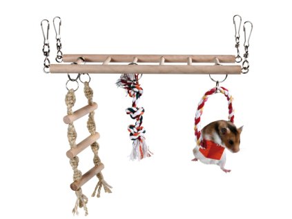 Houpačka do klece + kruh, žebřík, trojuzel 29x25x9cm TRIXIE