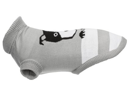 Svetr PINEY, motiv pes XS: 27cm šedá