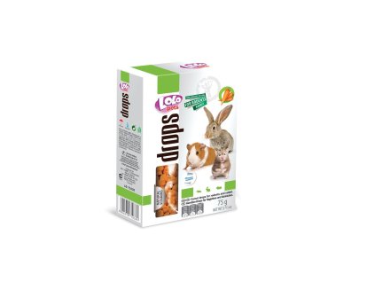 LOLO dropsy mrkvové pro hlodavce 75g