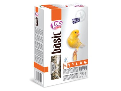 LOLO BASIC kompletní krmivo pro kanáry 500 g krabička (exp. 14.3.2024)