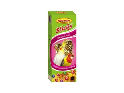 Avicentra tyčinky malý papoušek vitamíny + med 2ks