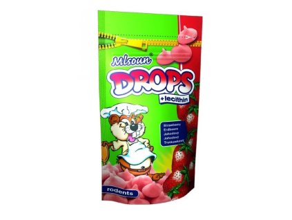 MLSOUN Drops hlodavec 75g jahodový