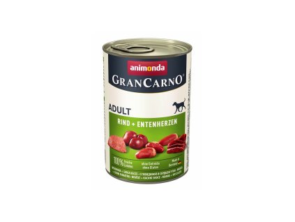GRANCARNO Adult - hovězí, kachní srdce 400g