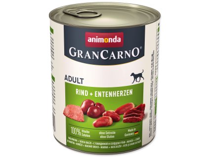 GRANCARNO Adult - hovězí, kachní srdce 800g