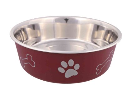 Miska TRIXIE nerezová - plastový povrch 12 cm (0,3l)