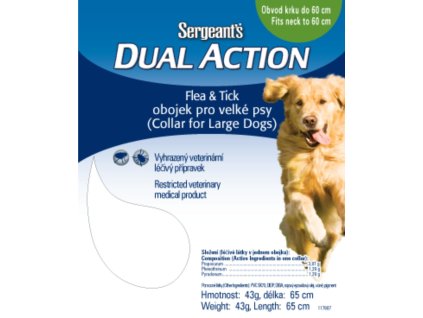 DUAL ACTION Antiparazitní obojek pro velké psy s dlouhodobým účinkem 65cm
