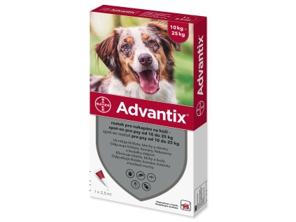 Advantix Spot-On pro psy 10-25 kg (2,5ml)