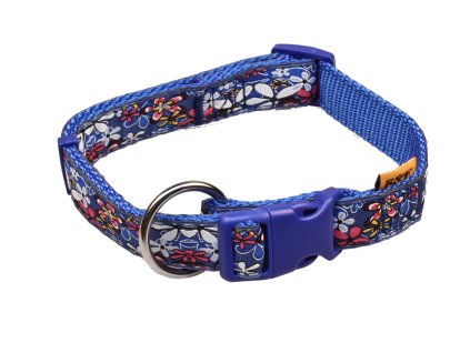 Popruhový obojek FLOWERS