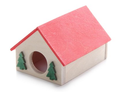 Domek pro hlodavce dřevěný, malý