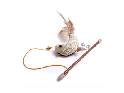 Ptáček na prutě s catnipem (šantou)