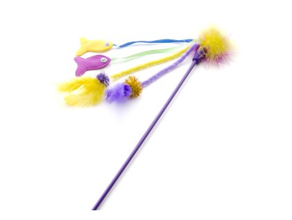 Rybky s pírkem na prutě