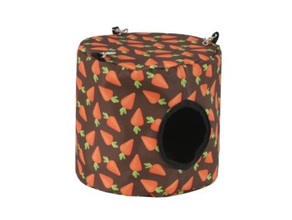 Závěsný domeček pro hlodavce 15 x 15 cm mrkev